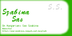 szabina sas business card
